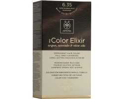  Apivita My Color Elixir Μόνιμη Βαφή Μαλλιών No6.35 Ξανθό Σκούρο Μελί Μαονί , 1 τεμάχιο