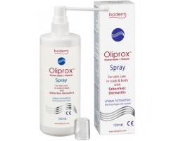 BODERM Oliprox Spray κατά της πιτυρίδας για χρήση χωρίς ξέβγαλμα 150 ml  BODERM Oliprox Spray κατά της πιτυρίδας για χρήση χωρίς ξέβγαλμα 150 ml