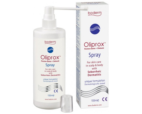 BODERM Oliprox Spray κατά της πιτυρίδας για χρήση χωρίς ξέβγαλμα 150 ml  BODERM Oliprox Spray κατά της πιτυρίδας για χρήση χωρίς ξέβγαλμα 150 ml