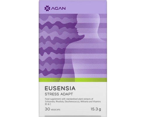 Agan Eusensia Stress Adapt Συμπλήρωμα Διατροφής για την Ρύθμιση & Ισορροπία του Stress, 30 vegicaps    Agan Eusensia Stress Adapt Συμπλήρωμα Διατροφής για την Ρύθμιση & Ισορροπία του Stress, 30 vegicaps