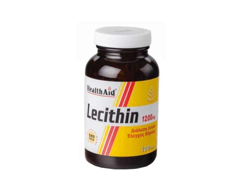 Health Aid Lecithin 1200mg Συμπλήρωμα Διατροφής με Λεκιθίνη, 100 κάψουλες Health Aid Lecithin 1200mg Συμπλήρωμα Διατροφής με Λεκιθίνη, 100 κάψουλες