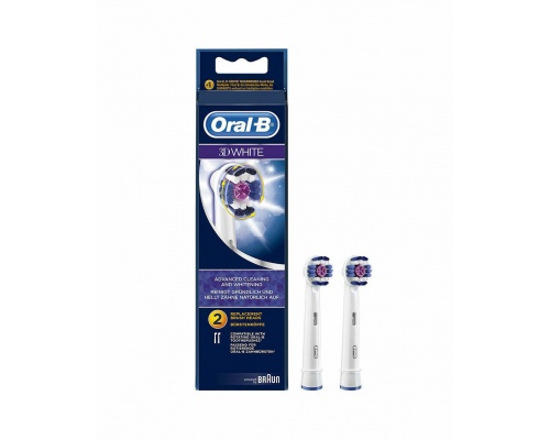 ORAL-B 3D White, Ανταλλακτικές κεφαλές ηλεκτρικής οδοντόβουρτσας 2 τεμάχια ORAL-B 3D White, Ανταλλακτικές κεφαλές ηλεκτρικής οδοντόβουρτσας 2 τεμάχια