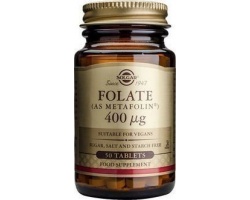 Solgar Folate 400μg (as Metafolin)Συμπλήρωμα Διατροφής με Φολικό Οξύ, 50 tabs    Solgar Folate 400μg (as Metafolin)Συμπλήρωμα Διατροφής με Φολικό Οξύ, 50 tabs