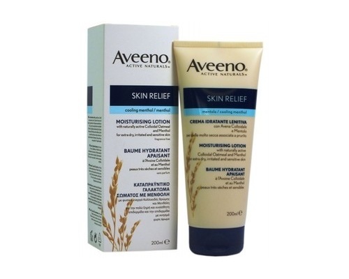 Aveeno Skin Relief Lotion with Menthol, Καταπραϋντικό Γαλάκτωμα Σώματος με Μενθόλη για Επιδερμίδα με Κνησμό 200 ml   Aveeno Skin Relief Lotion with Menthol, Καταπραϋντικό Γαλάκτωμα Σώματος με Μενθόλη για Επιδερμίδα με Κνησμό 200 ml