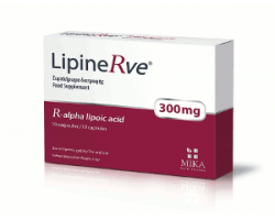 MIKA LipineRve Συμπλήρωμα διατροφής R-άλφα λιποΪκο 300mg 10 κάψουλες  MIKA LipineRve Συμπλήρωμα διατροφής R-άλφα λιποΪκο 300mg 10 κάψουλες