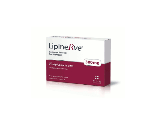 MIKA LipineRve Συμπλήρωμα διατροφής R-άλφα λιποΪκο 300mg 10 κάψουλες  MIKA LipineRve Συμπλήρωμα διατροφής R-άλφα λιποΪκο 300mg 10 κάψουλες
