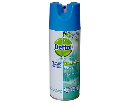 Dettol Απολυμαντικό Σπρέυ Προλαμβάνει την εξάπλωση των μικροβίων  με άρωμα Spring Waterfall 400ml Dettol Απολυμαντικό Σπρέυ Προλαμβάνει την εξάπλωση των μικροβίων  με άρωμα Spring Waterfall 400ml