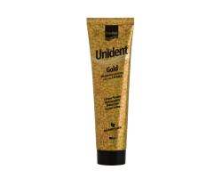 Intermed Unident Gold Toothpaste Λευκαντική οδοντόπαστα με ψήγματα χρυσού ειδικά σχεδιασμένη για καθημερινή χρήση  100ml  Intermed Unident Gold Toothpaste Λευκαντική οδοντόπαστα με ψήγματα χρυσού ειδικά σχεδιασμένη για καθημερινή χρήση  100ml