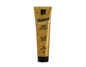  Intermed Unident Gold Toothpaste Λευκαντική οδοντόπαστα με ψήγματα χρυσού ειδικά σχεδιασμένη για καθημερινή χρήση  100ml