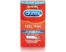 Durex Feel thin λεπτά προφυλακτικά για καλύτερη αίσθηση 6 τεμάχια 