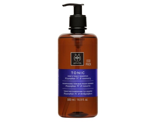 Apivita ECO PACK Tonic Shampoo Τονωτικό Σαμπουάν κατά της Τριχόπτωσης για Άνδρες με Hippophae TC & Δενδρολίβανο 500ml  Apivita ECO PACK Tonic Shampoo Τονωτικό Σαμπουάν κατά της Τριχόπτωσης για Άνδρες με Hippophae TC & Δενδρολίβανο 500ml