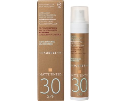 Korres Red Grape Tinted Sunscreen Face Cream Matte SPF30 Αντηλιακή Κρέμα Προσώπου Ματ με Χρώμα Κατά των Πανάδων, 50ml 