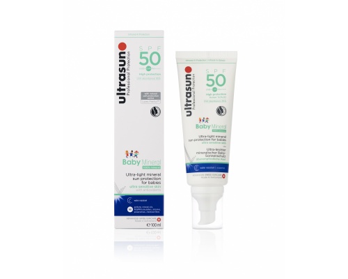 Ultrasun Professional Protection Baby Mineral SPF50 Βρεφικό Αντηλιακό Γαλάκτωμα για Πρόσωπο & Σώμα, 100ml  Ultrasun Professional Protection Baby Mineral SPF50 Βρεφικό Αντηλιακό Γαλάκτωμα για Πρόσωπο & Σώμα, 100ml