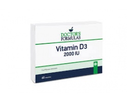Doctor's Formulas Vitamin D3 2000iu Συμπλήρωμα διατροφής που συμβάλλει στη διατήρηση της φυσιολογικής κατάστασης των οστών, των μυών και των δοντιών 60  Κάψουλες  
