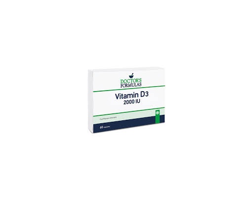 Doctor's Formulas Vitamin D3 2000iu Συμπλήρωμα διατροφής που συμβάλλει στη διατήρηση της φυσιολογικής κατάστασης των οστών, των μυών και των δοντιών 60  Κάψουλες  