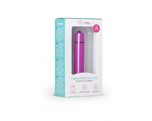 EasyToys Bullet Vibrator Δονητής Μωβ με 10 λειτουργίες δόνησης , 1τμχ