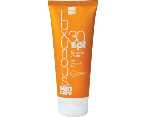 Intermed Luxurious Sun Care Body Cream SPF30 Αντηλιακή Κρέμα Σώματος με Υαλουρονικό Οξύ, 200ml  