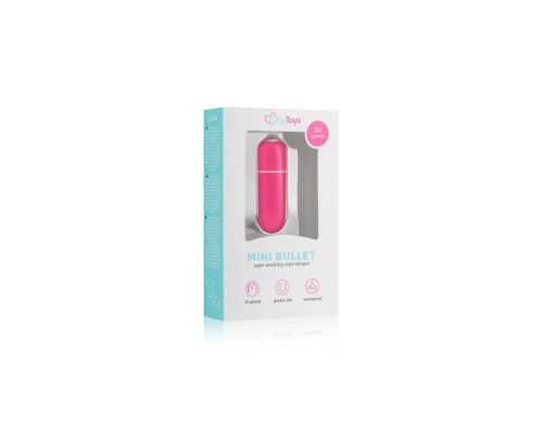 EasyToys Mini Bullet Μικροσκοπικός δονητής με 10 ταχύτητες, σε ροζ χρώμα, 1τμχ 