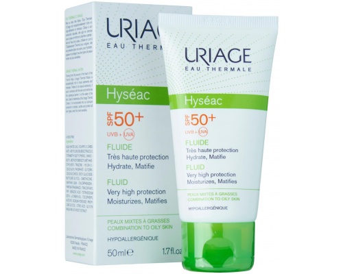 Uriage Hyseac Fluide SPF50 Kρέμα για λιπαρές επιδερμίδες 50ml  Uriage Hyseac Fluide SPF50 Kρέμα για λιπαρές επιδερμίδες 50ml