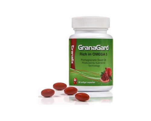 Leriva Granalix GranaGard Συμπλήρωμα διατροφής πλούσιο σε Ωμέγα 5, με έλαιο από τους σπόρους του ροδιού 60 μαλακές κάψουλες 