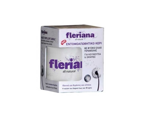 Power Health Fleriana Εντομοαπωθητικό Κερί Με Έλαιο Γερανιόλης, 130gr