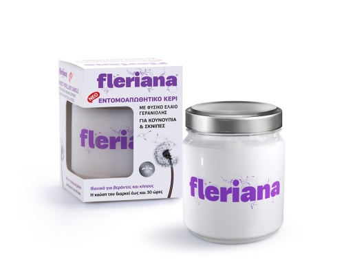 Power Health Fleriana Εντομοαπωθητικό Κερί Με Έλαιο Γερανιόλης, 130gr