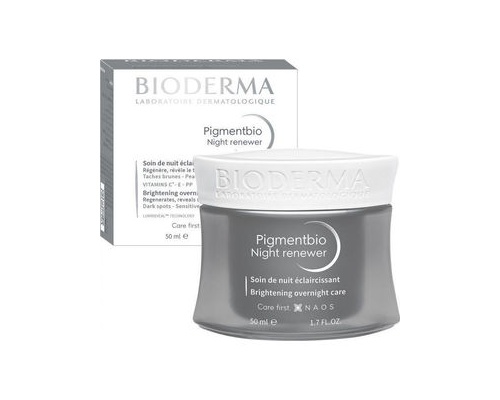 Bioderma Pigmentbio Night Renewer Φροντίδα Νυκτός Διπλής Δράσης Για Αναδόμηση, Σύσφιξη & Μείωση Κηλίδων, 50ml  