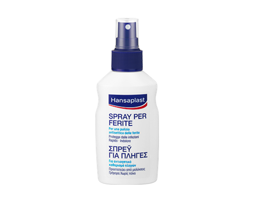 Hansaplast Σπρέυ για αντισηπτικό καθαρισμό πληγών 100ml  Hansaplast Σπρέυ για αντισηπτικό καθαρισμό πληγών 100ml