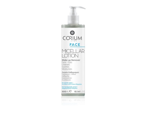 Corium Micellar Lotion Λοσιόν καθαρισμού/ντεμακιγιάζ για όλους τους τύπους δέρματος σε πρόσωπο και μάτια 300ml Corium Micellar Lotion Λοσιόν καθαρισμού/ντεμακιγιάζ για όλους τους τύπους δέρματος σε πρόσωπο και μάτια 300ml