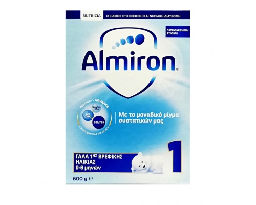 NUTRICIA Almiron 1, Γάλα 1ης Βρεφικής Ηλικίας για Βρέφη από 0-6 Μηνών, 600gr