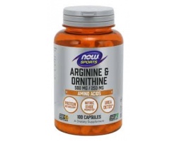 Now Foods Sports L-Arginine 500mg & Ornithine 250mg, Συμπλήρωμα Διατροφής που απελευθερώνει την αυξητική ορμόνη και βοηθά στην ανδρική υπογονιμότητα, 100 κάψουλες Now Foods Sports L-Arginine 500mg & Ornithine 250mg, Συμπλήρωμα Διατροφής που απελευθερώνει την αυξητική ορμόνη και βοηθά στην ανδρική υπογονιμότητα, 100 κάψουλες