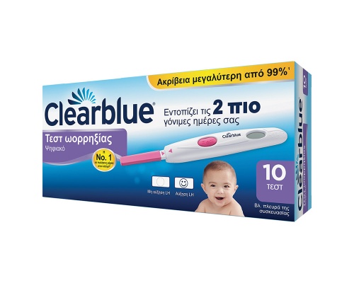 Clearblue Ψηφιακό Τεστ Ωορρηξίας, 10τμχ Clearblue Ψηφιακό Τεστ Ωορρηξίας, 10τμχ