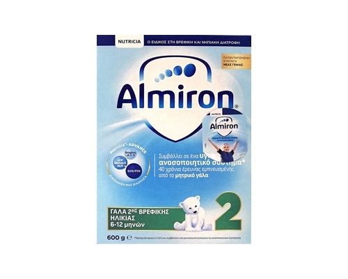 NUTRICIA Almiron 2, Γάλα 2ης Βρεφικής Ηλικίας για Βρέφη από 6 Μηνών, 600gr