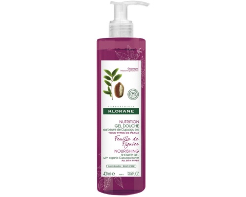 Klorane Nutrition Gel Douche Cupuacu Feuille De Figuier Αφρόλουτρο με αιθέριο έλαιο σύκου, 400ml    Klorane Nutrition Gel Douche Cupuacu Feuille De Figuier Αφρόλουτρο με αιθέριο έλαιο σύκου, 400ml