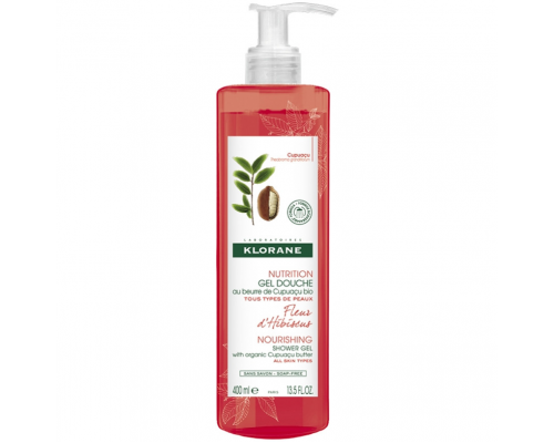 Klorane Nutrition Gel Douche Cupuacu  Fleur d'Hibiscus Αφρόλουτρο με Άνθος Ιβίσκου, 400ml   Klorane Nutrition Gel Douche Cupuacu  Fleur d'Hibiscus Αφρόλουτρο με Άνθος Ιβίσκου, 400ml