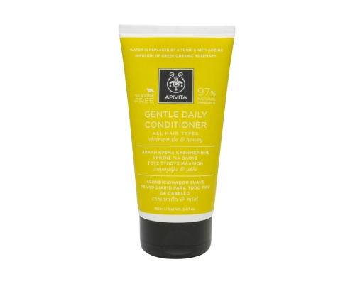 Apivita Gentle Daily Conditioner Απαλή Κρέμα Καθημερινής Χρήσης με Χαμομήλι & Μέλι , για Όλους τους Τύπους Μαλλιών, 150ml   Apivita Gentle Daily Conditioner Απαλή Κρέμα Καθημερινής Χρήσης με Χαμομήλι & Μέλι , για Όλους τους Τύπους Μαλλιών, 150ml