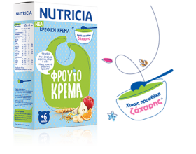NUTRICIA  Βρεφική Φρουτόκρεμα από 6 μηνών Χωρίς Προσθήκη Ζάχαρης 250gr 