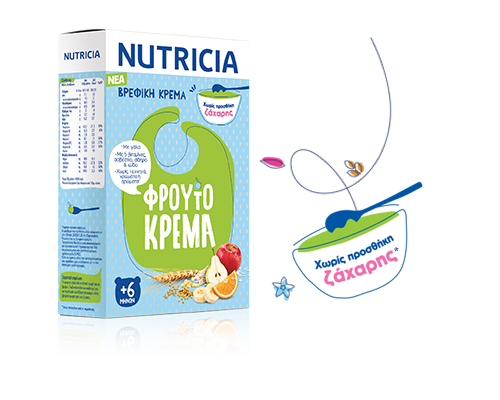 NUTRICIA  Βρεφική Φρουτόκρεμα από 6 μηνών Χωρίς Προσθήκη Ζάχαρης 250gr  NUTRICIA  Βρεφική Φρουτόκρεμα από 6 μηνών Χωρίς Προσθήκη Ζάχαρης 250gr