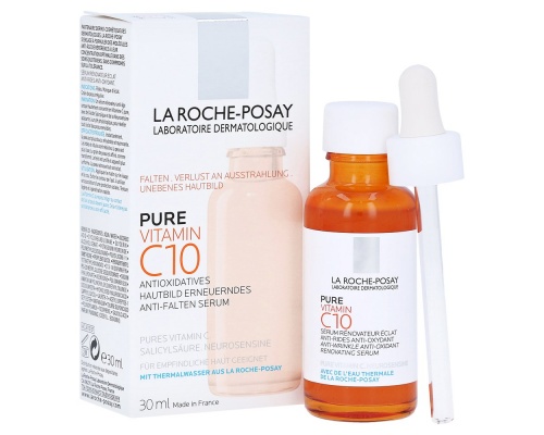  La Roche Posay Pure Vitamin C10 Αντιοξειδωτικός, αντιρυτιδικός, αναζωογονητικός ορός λάμψης με βιταμίνη C, 30ml 