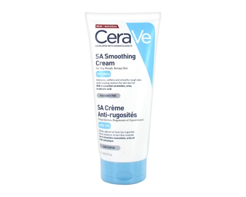 CeraVe SA Smoothing Cream Κρέμα που ενυδατώνει και απολεπίζει την ξηρή, τραχιά επιδερμίδα χωρίς αν διαταράσει τον προστατευτικό επιδερμιδικό φραγμό 177ml  CeraVe SA Smoothing Cream Κρέμα που ενυδατώνει και απολεπίζει την ξηρή, τραχιά επιδερμίδα χωρίς αν διαταράσει τον προστατευτικό επιδερμιδικό φραγμό 177ml
