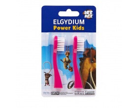 ELGYDIUM Power Kids Ανταλλακτικά κεφαλής για την οδοντόβουρτσα φούξια 2 τεμάχια 