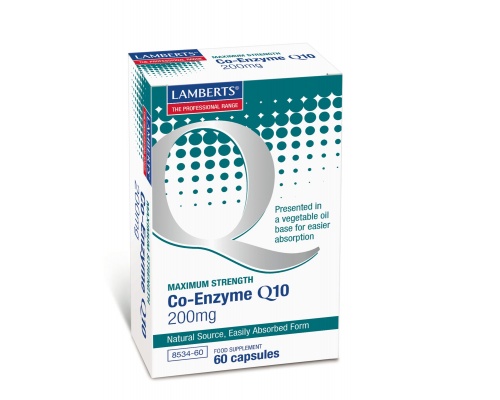 Lamberts Co-Enzyme Q10 200mg,Μοναδικές ευεργετικές ιδιότητες για την καρδιά και το ανοσοποιητικό σύστημα 60 caps    Lamberts Co-Enzyme Q10 200mg,Μοναδικές ευεργετικές ιδιότητες για την καρδιά και το ανοσοποιητικό σύστημα 60 caps