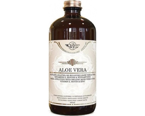 Sky Premium Life Aloe Vera Oral Solution Πόσιμο διάλυμα περιέχει Ζελέ βιολογικής Αλόης Βέρα με 99% καθαρότητα και υψηλή συγκέντρωση 480ml  