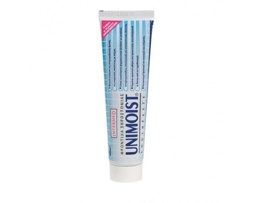 Intermed Unimoist Toothpaste, Οδοντόπαστα για Καθημερινή Φροντίδα Δοντιών & Ούλων Ξηρού Στόματος 100ml  Intermed Unimoist Toothpaste, Οδοντόπαστα για Καθημερινή Φροντίδα Δοντιών & Ούλων Ξηρού Στόματος 100ml