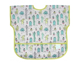 Bumkins Waterproof Junior Bib, Αδιάβροχη Σαλιάρα με Κοντό Μανίκι, 1-3 ετών, Cactus, 1τμχ 