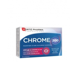 Forte Pharma Chrome 200 Συμπλήρωμα Διατροφής με Χρώμιο, 30 δισκία  Forte Pharma Chrome 200 Συμπλήρωμα Διατροφής με Χρώμιο, 30 δισκία
