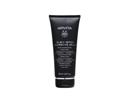 APIVITA Black Detox Cleansing Jelly Μαύρο Gel Καθαρισμού Πρόσωπο & Μάτια με Πρόπολη & Ενεργός Άνθρακας 150ml  APIVITA Black Detox Cleansing Jelly Μαύρο Gel Καθαρισμού Πρόσωπο & Μάτια με Πρόπολη & Ενεργός Άνθρακας 150ml