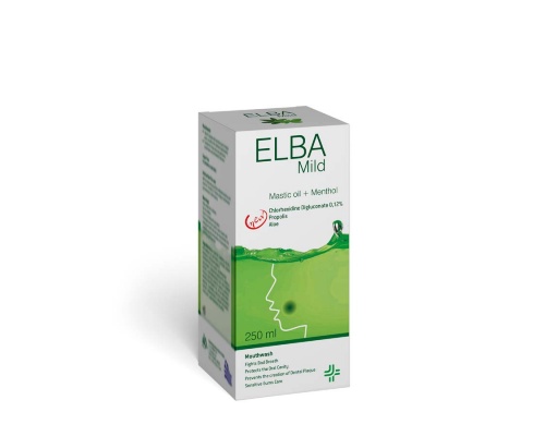 Elba Mild Στοματικό διάλυμα με μαστίχα & μενθόλη 250ml  Elba Mild Στοματικό διάλυμα με μαστίχα & μενθόλη 250ml