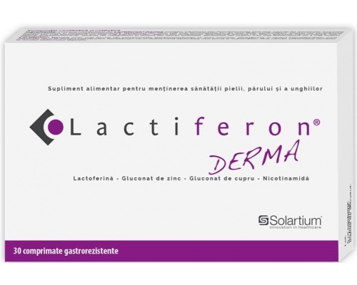 Lactiferon Derma Εξειδικευμένο συμπλήρωμα διατροφής για την αντιμετώπιση της ακμής, 30 Γαστροανθεκτικά Δισκία Lactiferon Derma Εξειδικευμένο συμπλήρωμα διατροφής για την αντιμετώπιση της ακμής, 30 Γαστροανθεκτικά Δισκία