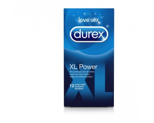 Durex XL Power Προφυλακτικά μεγάλο μέγεθος για περισσότερη άνεση και καλύτερη εφαρμογή 12 τεμάχια   Durex XL Power Προφυλακτικά μεγάλο μέγεθος για περισσότερη άνεση και καλύτερη εφαρμογή 12 τεμάχια